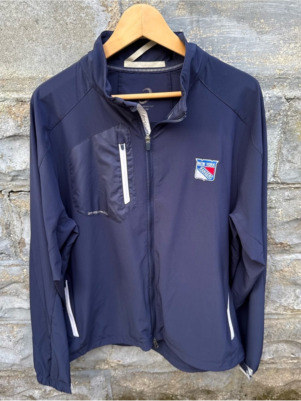Zero Restriction New York Rangers Blue Golf Jacket Full Zip Size XL Hockey NY
